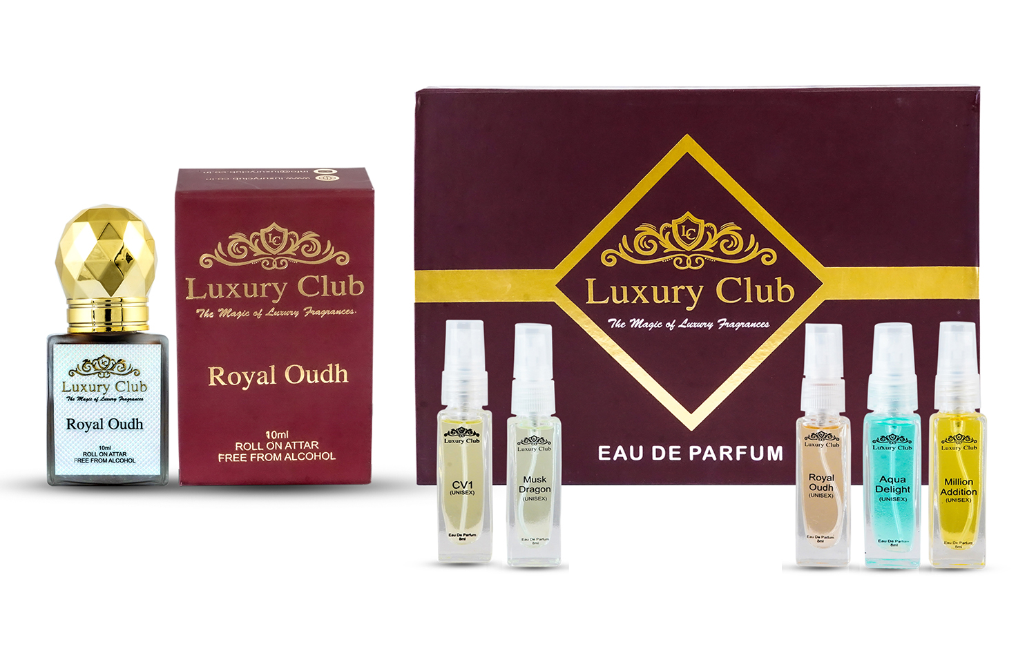 2 Pcs Royal Oudh Attar & Perfume Gift Set