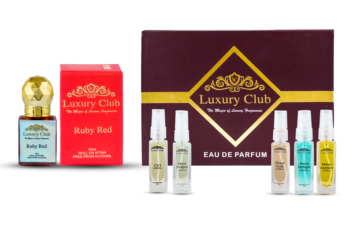 2 Pcs Rudy Red Attar & Perfume Gift Set