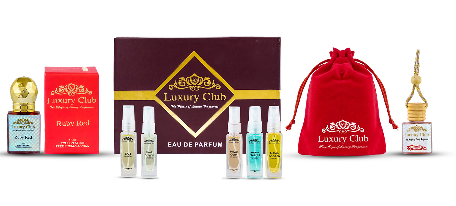 3 Pcs Car Perfume, Attar & Perfume Gift Set