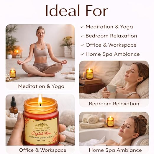 English Rose Premium Scented Jar Candle